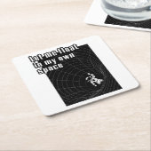 自分の宇宙に浮かぼう スクエアペーパーコースター (アングル)