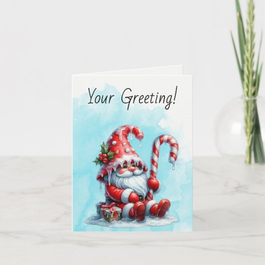 自分の安いペパーミントクリスマス格言を作成 シーズンカード (正面)