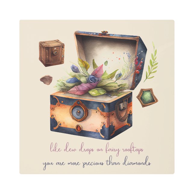 自分の宝物を作素晴らしる メタルプリント (正面)