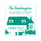 自分の家の写真をアップロード差出人住所 セルフインキングスタンプ (デザイン)