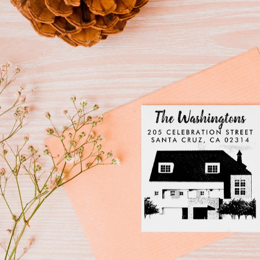 自分の家の写真をアップロード差出人住所 ラバースタンプ