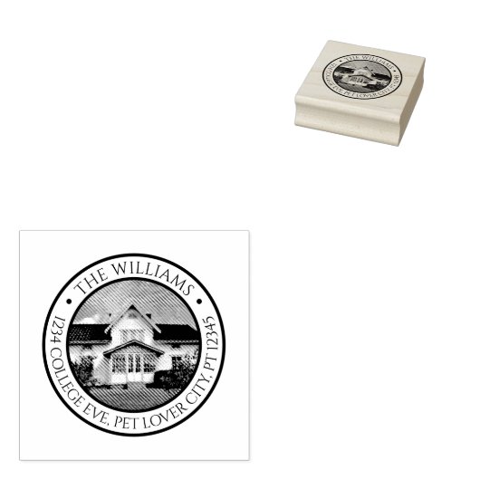 自分の家の写真を作成差出人住所 ラバースタンプ (押印)