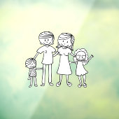 自分の家または車のスティック図ファミリを作成 ウィンドウサイン (シート3)