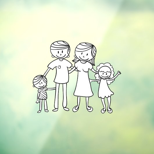 自分の家または車のスティック図ファミリを作成 ウィンドウサイン (シート3)