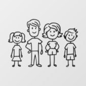 自分の家または車のスティック図ファミリを作成 ウィンドウサイン (シート)