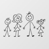 自分の家または車のスティック図ファミリを作成 ウィンドウサイン (シート)