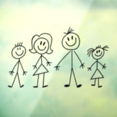 自分の家または車のスティック図ファミリを作成 ウィンドウサイン (シート3)