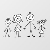 自分の家または車のスティック図ファミリを作成 ウィンドウサイン (シート)