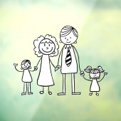 自分の家または車のスティック図ファミリを作成 ウィンドウサイン (シート3)