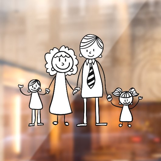 自分の家または車のスティック図ファミリを作成 ウィンドウサイン (シート2)