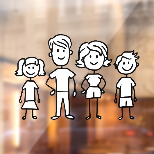 自分の家または車のスティック図ファミリを作成 ウィンドウサイン (シート2)