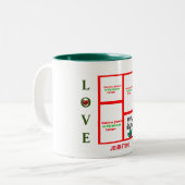 自分の家族のカスタム写真クリスマスプレゼントを作る ツートーンマグカップ (正面左)