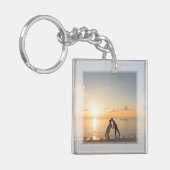 自分の家族のカスタム写真結婚式の引き出物を作成 キーホルダー (正面左)