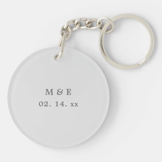 自分の家族のカスタム写真結婚式の引き出物を作成 キーホルダー (裏面)