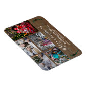 自分の家族のコラージュ素朴な木のクリスマスを作る マグネット (右側)