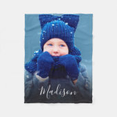 自分の家族のフォトモノグラムを作成する フリースブランケット (正面)