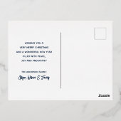 自分の家族の写真のエレガントクリスマスを作成 箔シーズンポストカード (裏面)