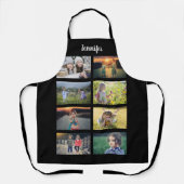 自分の家族の写真のコラージュ名を作成する エプロン (正面)