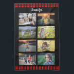 自分の家族の写真のコラージュ名を作成する キッチンタオル<br><div class="desc">自分の家族の写真のコラージュ名、パターン、市松模様にキッチンタオルを作成します。カスタマイズして、最も美しい写真や名前を追加できます。</div>