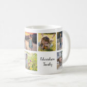 自分の家族の写真のコラージュ名を作成する コーヒーマグカップ (正面右)
