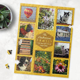 自分の家族の写真のコラージュ名ハニーを作成 ジグソーパズル