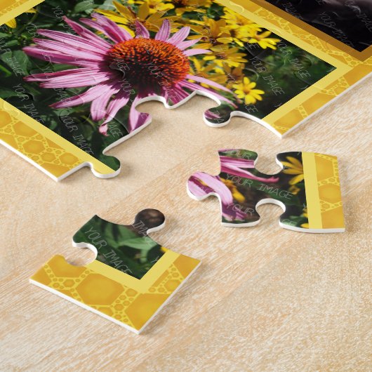 自分の家族の写真のコラージュ名ハニーを作成 ジグソーパズル (側面)