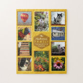 自分の家族の写真のコラージュ名ハニーを作成 ジグソーパズル (縦)