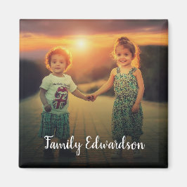 自分の家族の写真のモノグラム名を作成する マグネット