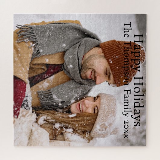 自分の家族の写真を作モダン成スタイリッシュ ジグソーパズル (横)