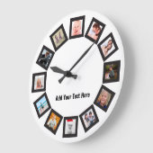 自分の家族の写真を作成するアクリルの壁時計 ラージ壁時計 (傾斜)