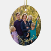 自分の家族の写真を作成するホリデークリスマス セラミックオーナメント (右)