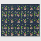 自分の家族の写真を作成するメリークリスマス ラッピングペーパー (フラット)