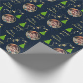 自分の家族の写真を作成するメリークリスマス ラッピングペーパー (角)