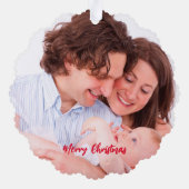 自分の家族の写真を作成する オーナメントカード (裏面)