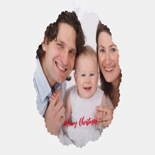 自分の家族の写真を作成する オーナメントカード (右)
