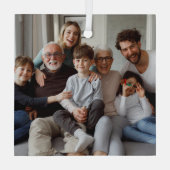 自分の家族の写真を作成する ガラスオーナメント (裏面)