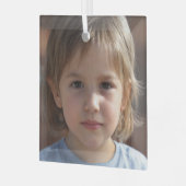 自分の家族の写真を作成する ガラスオーナメント (正面左)