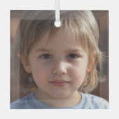 自分の家族の写真を作成する ガラスオーナメント (正面)