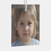 自分の家族の写真を作成する ガラスオーナメント (正面右)