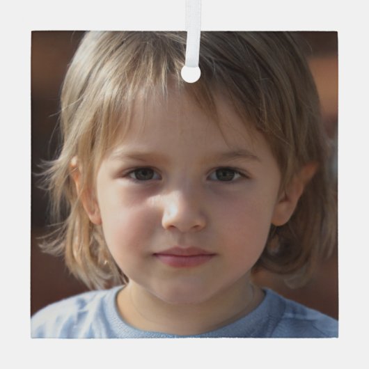 自分の家族の写真を作成する ガラスオーナメント (裏面)