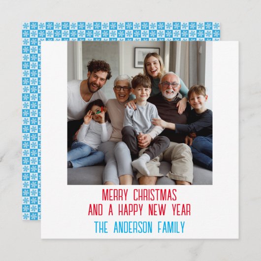 自分の家族の写真を作成する シーズンカード (正面/裏面)