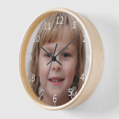 自分の家族の写真を作成する 壁時計 (傾斜)