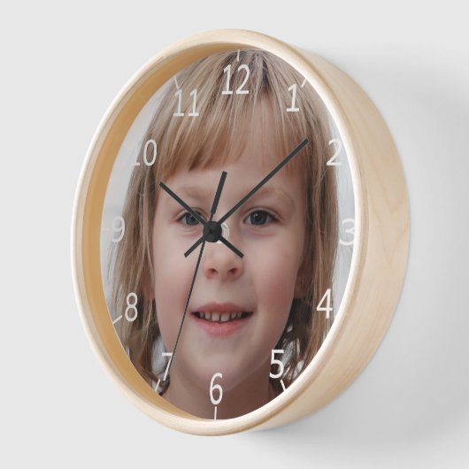 自分の家族の写真を作成する 壁時計 (傾斜)