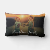 自分の家族の写真を作成モノグラムのする ランバークッション (裏面)