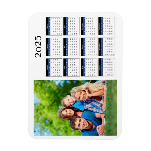 自分の家族の写真を作成2025カレンダーマグネット マグネット (縦)