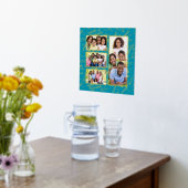 自分の家族の写真を追加する4 Photo Collageフローラ 箔ポスター (レイダウン (キッチン))