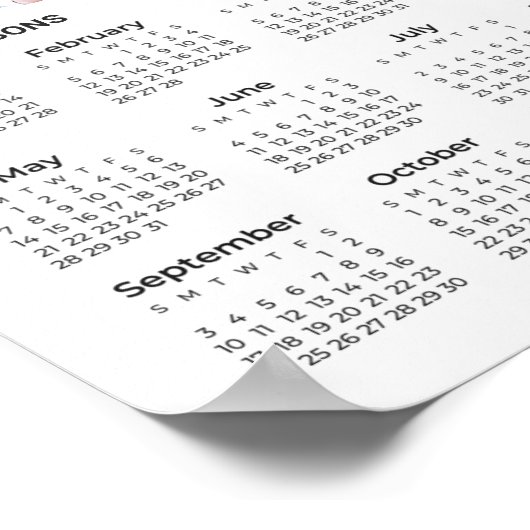 自分の家族の写真を追加2023予定表 |ポスター ポスター (角)