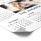 自分の家族の写真を追加2025予定表 | ポスター (角)