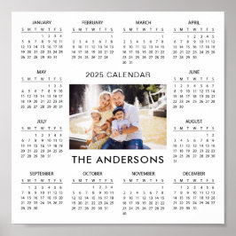 自分の家族の写真を追加2025予定表 | ポスター