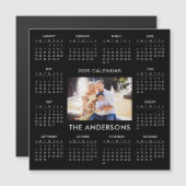 自分の家族の写真を追加2025予定表 | マグネット (正面/裏面)
